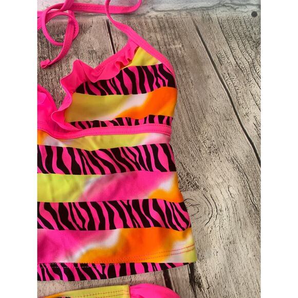 LAGUNA Girl’s Wild Zebra Tankini Swim Set / Size: 10 - Picture 2 of 10